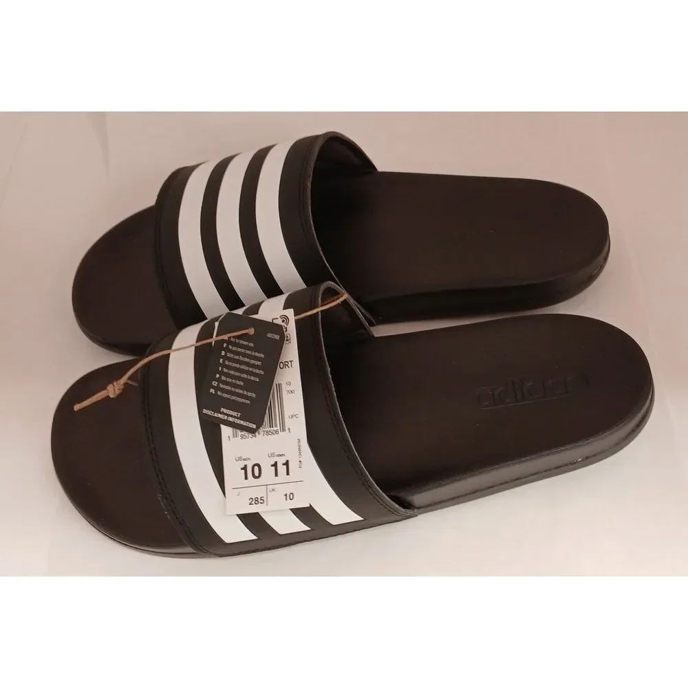 Adidas Adult Unisex Adilette Comfort Slide Black / White GZ5891 New In Box‎